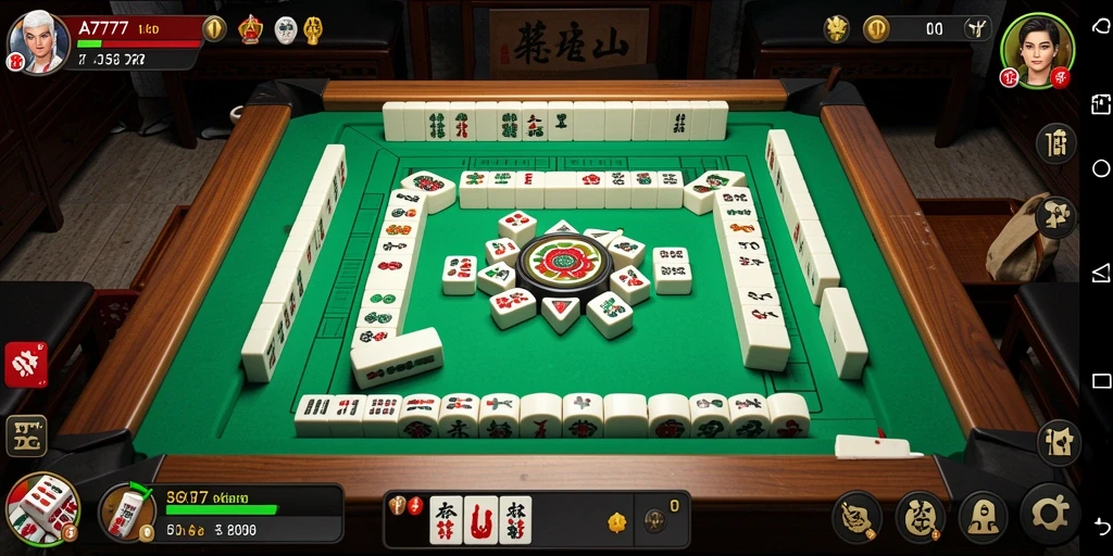 Tangkapan layar yang menunjukkan keseruan bermain Mahjong A7777.
