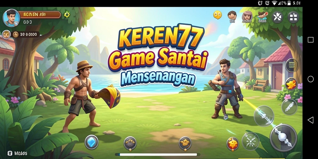 Tampilan gameplay KEREN77 yang penuh warna dan menarik.