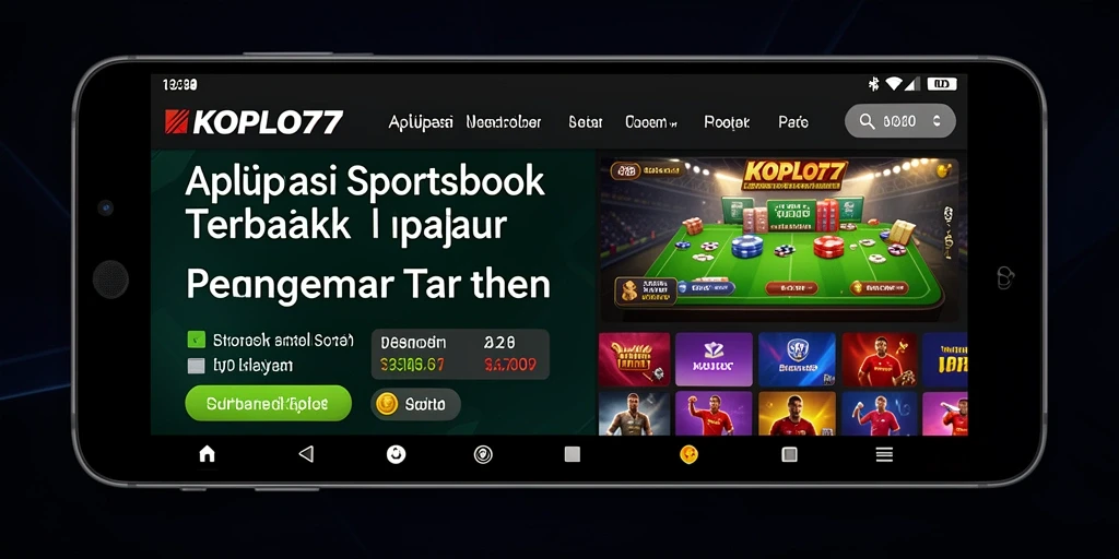 Tampilan utama KOPLO77 dengan fitur taruhan olahraga.