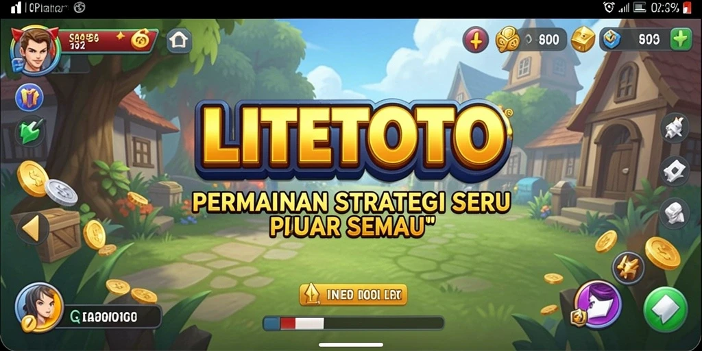 Tampilan gameplay LITETOTO yang menegangkan dan seru.