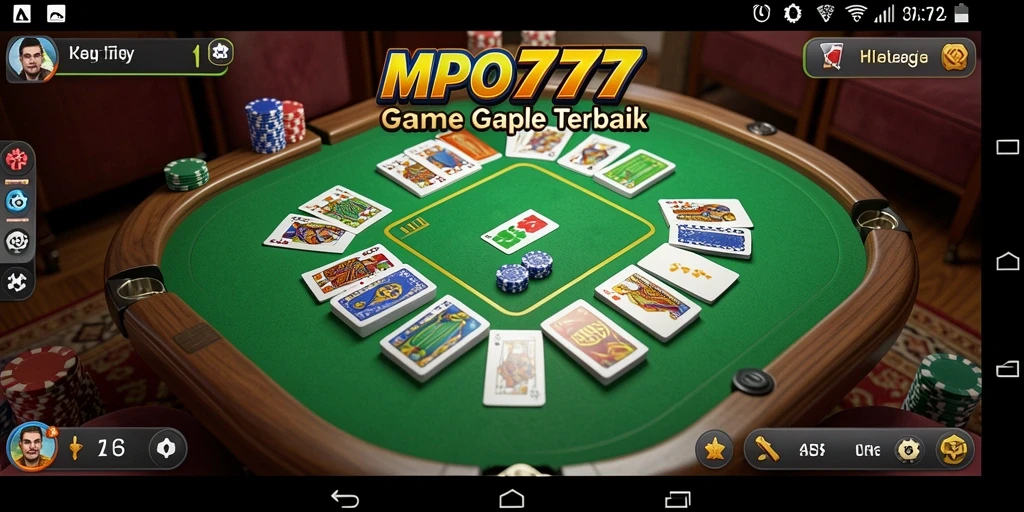 Tampilan gameplay Gaple di MPO777 yang menarik dan interaktif.
