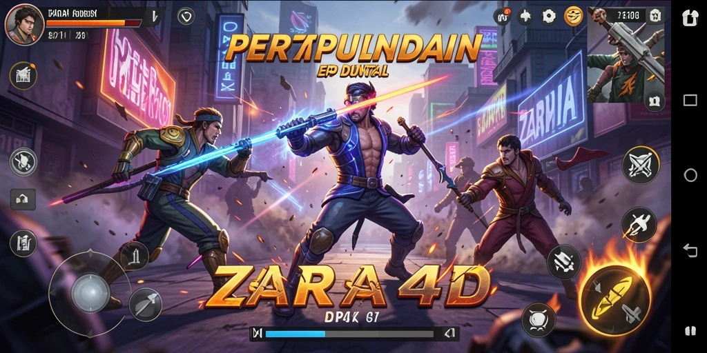 Tampilan action-packed dari gameplay ZARA4D yang mendebarkan.
